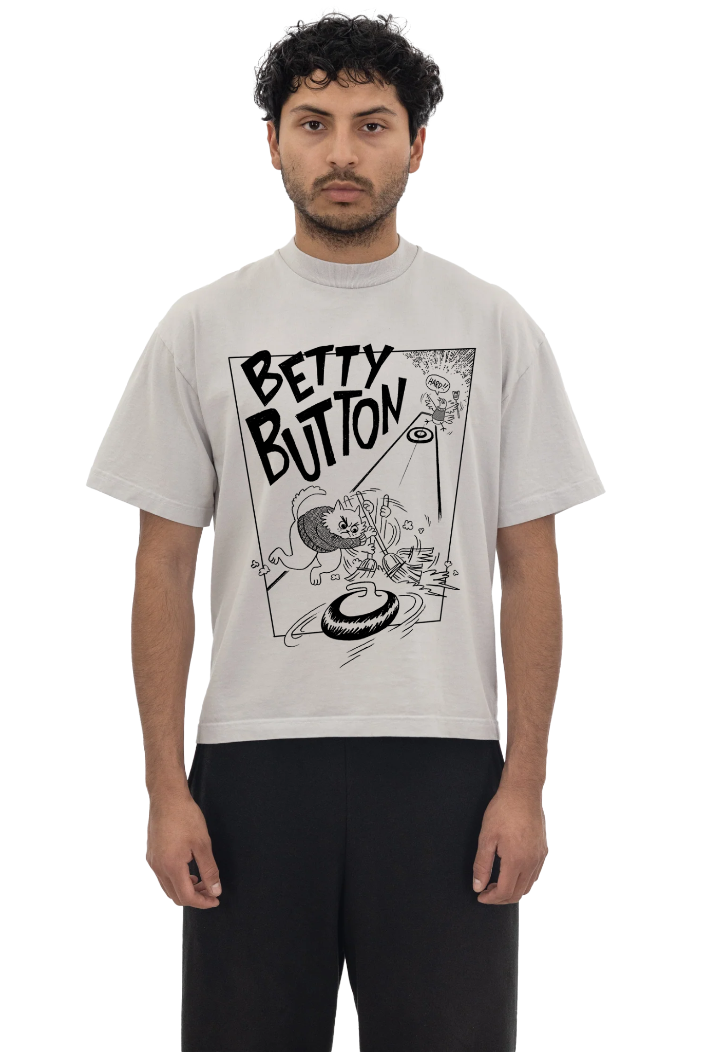 Short-sleeve T-shirt in Light grey, front